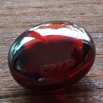 KG-106 Oval Scarlet Red NAGA EYE or Manee Naka, Phraya Nak, Naga Cave Crystal Thai-Laos talisman Magic Power of wealth Buddha Amulet 